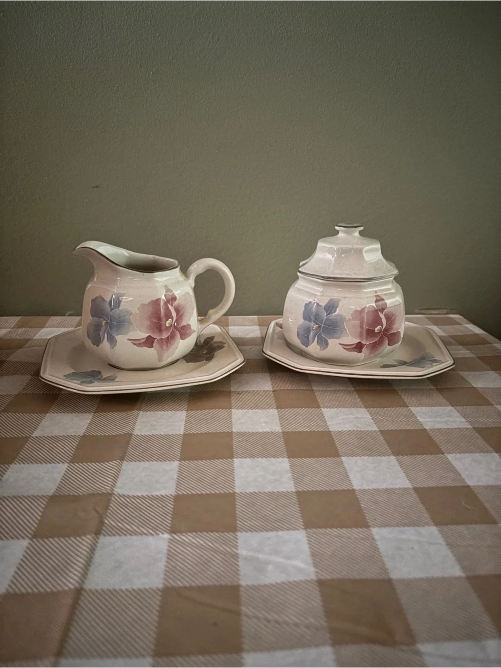 Vintage Mikasa Creamer & Sugar Set
